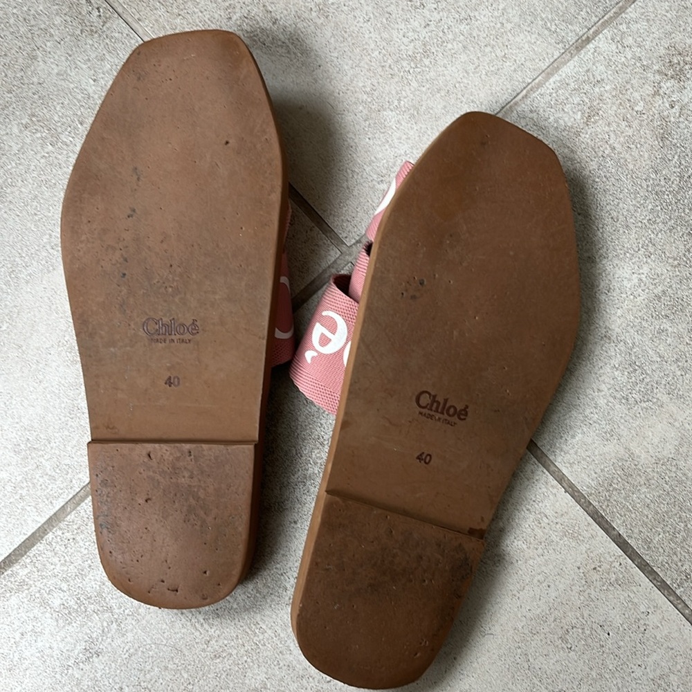 Like new Chloe slides pink and white - Picture 2 of 4